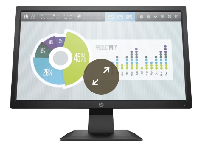 MONITOR 19.5" HDMI-VGA 1600*900  P204v